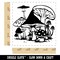 Whimsical Group of Mushrooms Fungus Fungi Square Rubber Stamp for Stamping Crafting